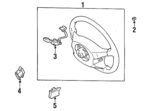 1994 Toyota Celica Steering Wheel & Trim Diagram