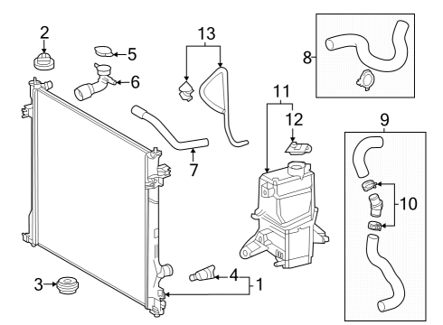 2025 Toyota Grand Highlander Cooling System Diagram
