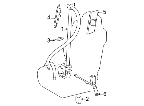 2025 Toyota Tundra Seat Belt Diagram