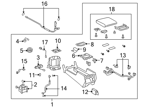 2009 Toyota Land Cruiser Thermistor, Center Diagram for 88625-60070