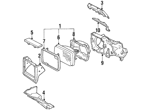 1987 Toyota Corolla Lock Cap Diagram for 81104-22520