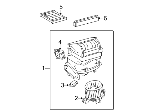 2010 Toyota Corolla Blower Motor & Fan Diagram 2 - Thumbnail
