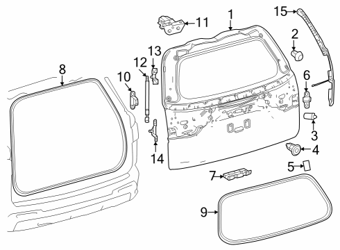 2025 Toyota Sequoia Gate & Hardware Diagram