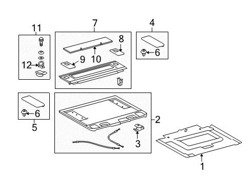 2024 Toyota 4Runner Interior Trim - Rear Body Diagram
