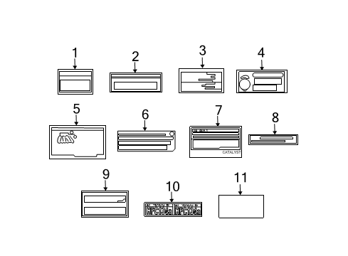2000 Toyota Avalon Information Labels Diagram