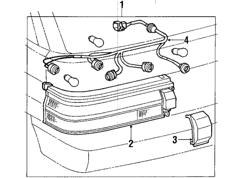 1990 Toyota Tercel Tail Lamps Diagram