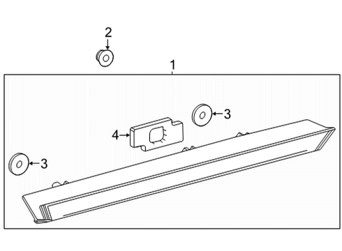 2025 Toyota Highlander High Mount Lamps Diagram