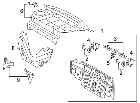 2013 Toyota Avalon Rear Body Diagram