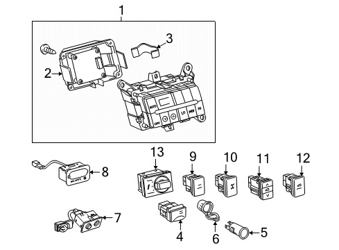 2017 Toyota Sequoia Front Console Diagram 2 - Thumbnail