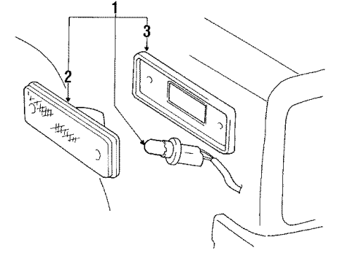 1989 Toyota MR2 Side Marker Lamps Diagram