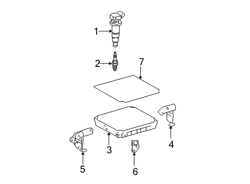2005 Toyota Corolla ECM Diagram for 89661-02K53