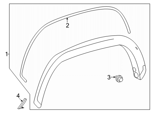 2025 Toyota Tacoma Exterior Moldings - Pick Up Box Diagram