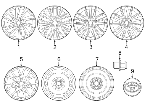 2023 Toyota Camry Wheels Diagram 2 - Thumbnail
