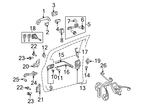 2012 Toyota Yaris Front Door Diagram