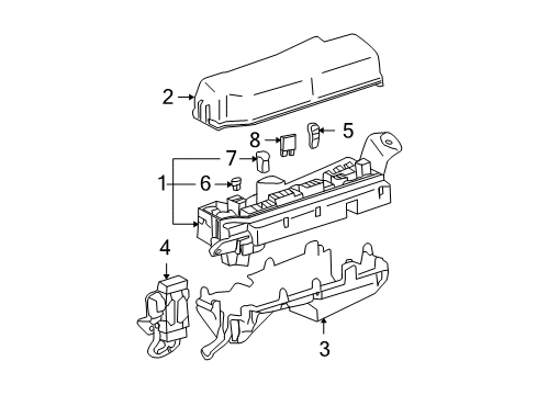 2004 Toyota Matrix Electrical Components Diagram