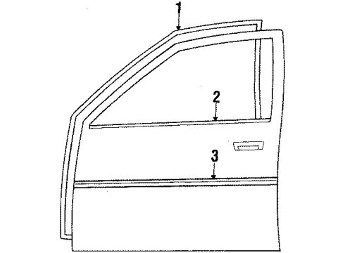 1986 Toyota Camry Door & Components Diagram
