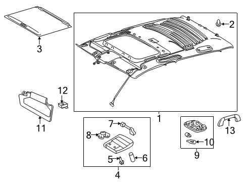 2019 Toyota Tundra Sunroof Diagram