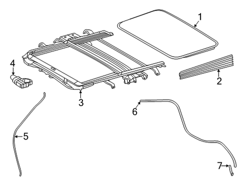 2025 Toyota Highlander Sunroof Diagram