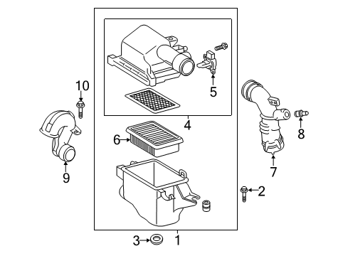 2018 Toyota Prius C Filters Diagram
