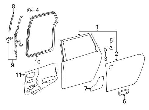 2013 Toyota Sienna Door & Components Diagram 2 - Thumbnail