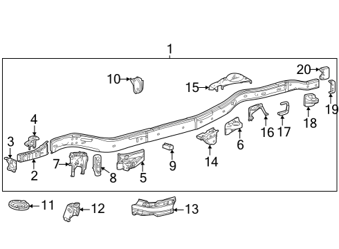 2025 Toyota Sequoia Frame & Components Diagram