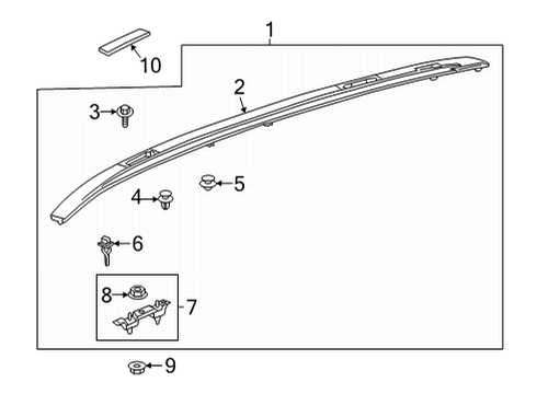 2025 Toyota Corolla Cross Roof Rack Diagram 2 - Thumbnail