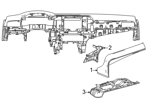 2025 Toyota Camry Instrument Panel Components Diagram 3 - Thumbnail