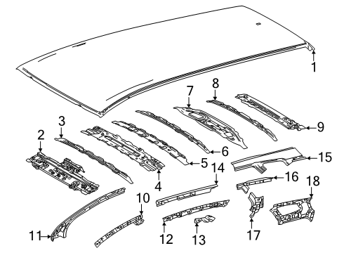 2025 Toyota Crown Signia Roof & Components Diagram