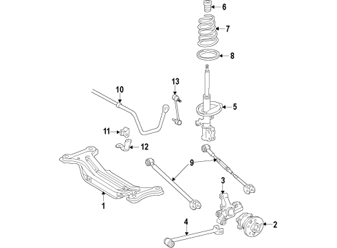2011 Toyota Highlander Rear Suspension Diagram