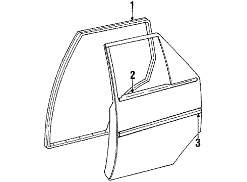 1987 Toyota Corolla Door & Components Diagram