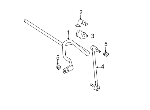 2009 Toyota Camry Stabilizer Bar & Components Diagram 5 - Thumbnail