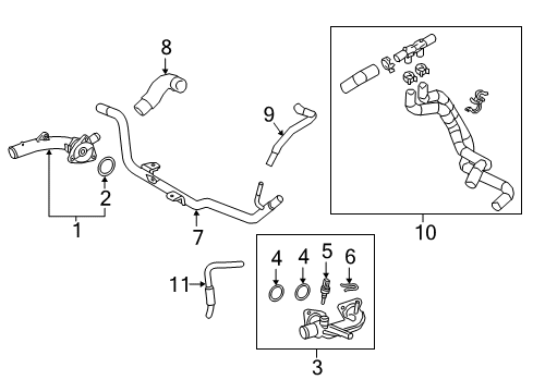 2021 Toyota Camry Radiator & Components Diagram 2 - Thumbnail