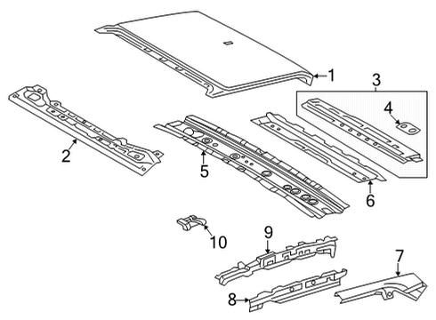 2024 Toyota Venza Roof & Components Diagram