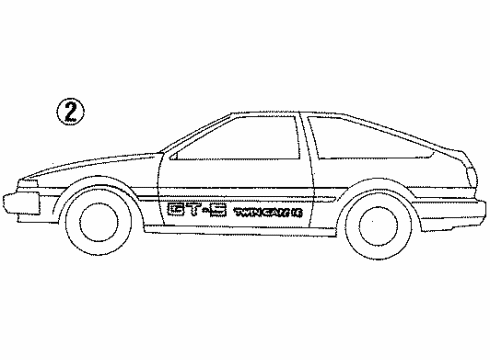 1987 Toyota Corolla Stripe Tape Diagram 2 - Thumbnail