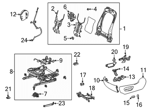 2025 Toyota Sienna Power Seats Diagram