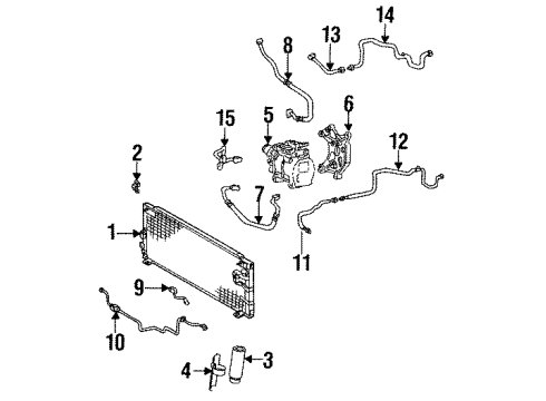 1993 Toyota Paseo A/C Condenser Diagram