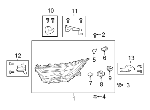 2025 Toyota RAV4 Bulbs Diagram 2 - Thumbnail