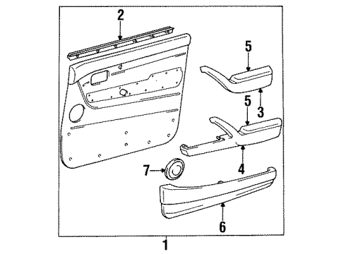 1994 Toyota Land Cruiser Front Door Trim Diagram