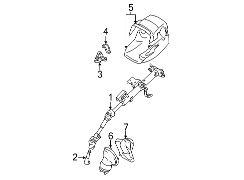 2008 Toyota Corolla Steering Column Assembly Diagram