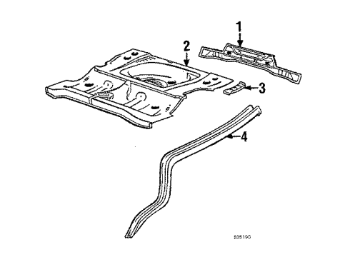 1985 Toyota Tercel Rear Body Diagram 2 - Thumbnail