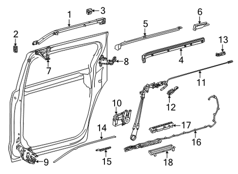 2025 Toyota Sienna Sliding Door Hardware Diagram