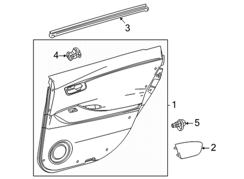 2017 Toyota Mirai Interior Trim - Rear Door Diagram