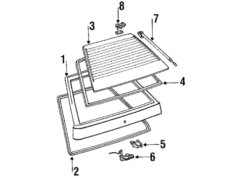 1987 Toyota Tercel Gate & Hardware Diagram