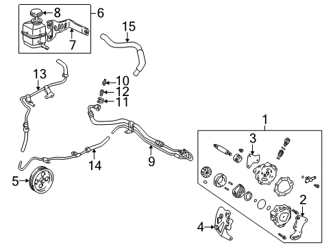 2000 Toyota Solara P/S Pump & Hoses Diagram