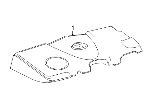 2018 Toyota Camry Engine Cover Diagram for 12601-25010
