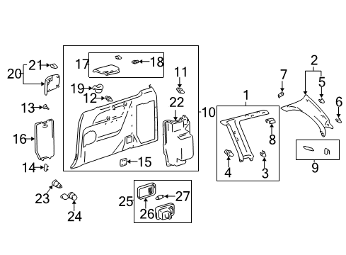 2000 Toyota Sienna Interior Trim - Uniside Diagram