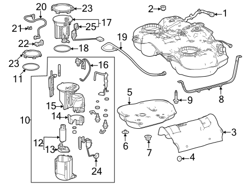 2025 Toyota GR Corolla Fuel System Components Diagram
