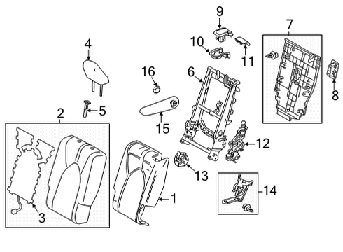 2025 Toyota Highlander Second Row Seats Diagram