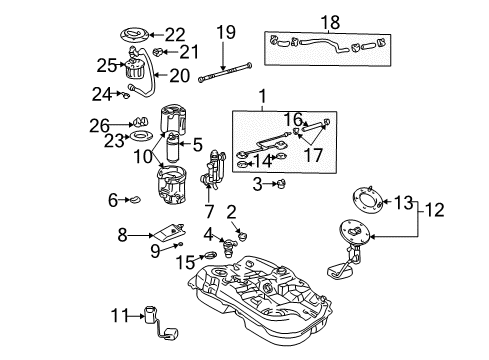 2001 Toyota Highlander Filters Diagram