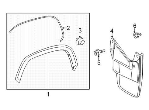 2025 Toyota Tundra Exterior Trim - Fender Diagram